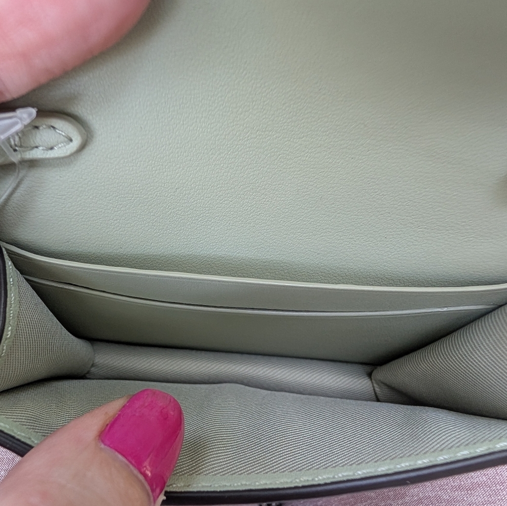 Coach Mini Wallet On A Chain Pale Green NEW WITH TAGS - Picture 8 of 8